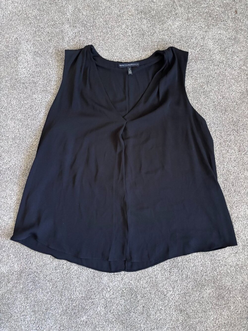 White House Black Market Black Sleeveless Blouse - Size 16